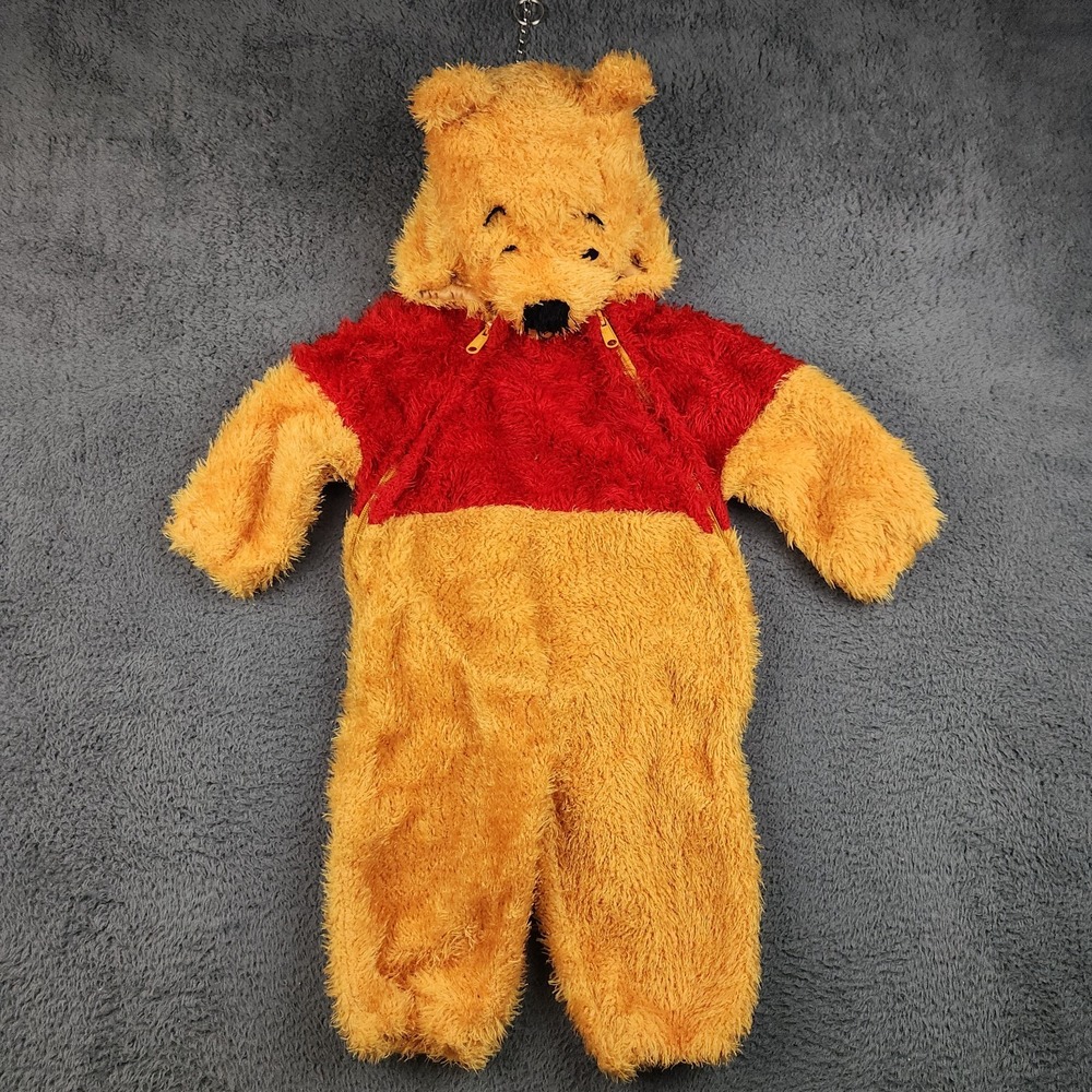 Vtg Disney Store Winnie The Pooh Halloween Costume Baby 12 Mo Bodysuit Open Foot
